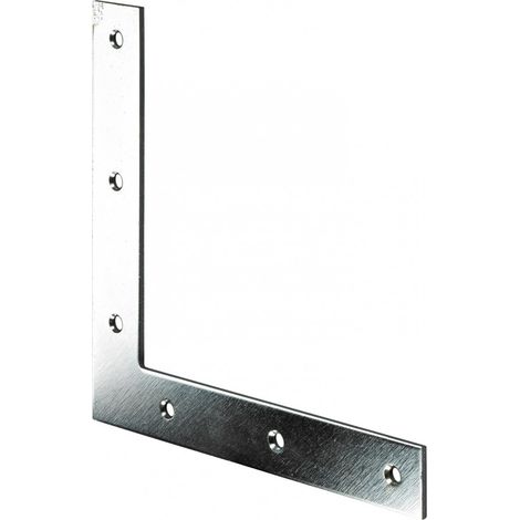 1 Équerre D'Assemblage Plate Acier Zingué Hettich, L.140 Mm