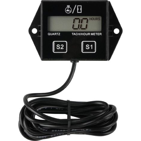 Digital tachometer, maintenance reminder, replaceable battery, automatic shut-off, suitable for ZTR lawnmowers, generators, tractors, marine ATVs, snowmobiles, and equipment. (1/5)