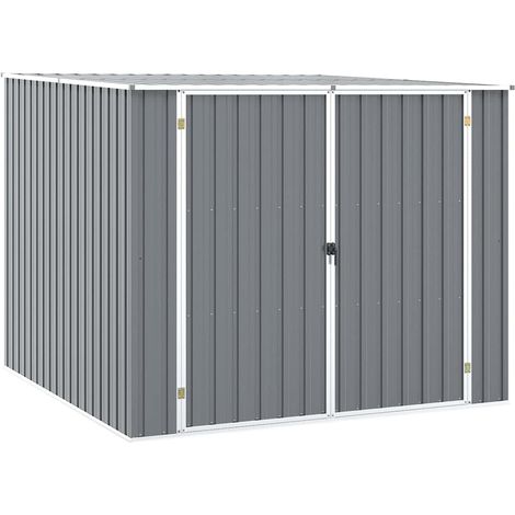 Maison Exclusive - Cobertizo de jardín acero galvanizado gris 195 (1/5)