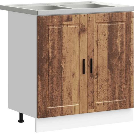 Maison Exclusive - Mobiletto per lavabo Porto 2 pcs Marrone Legno multistrato