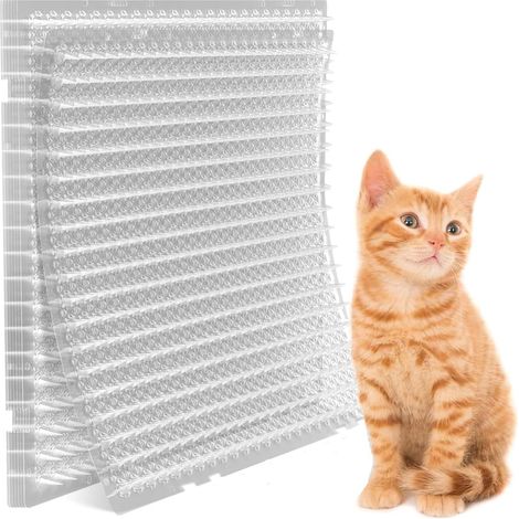 Tapis Anti-Chat 10 Pièces - Tapis Répulsif à Pointes pour Extérieur/Intérieur 42cm×32cm, Protège Meubles Canapés Plantes des Griffes de Chat, Durable Anti-Déchirure (1/5)