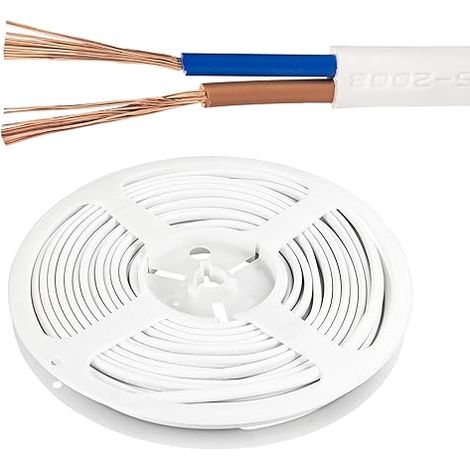Câble Plat Blanc 10m 2x0.75mm² – H05VV-F Flexible (1/5)
