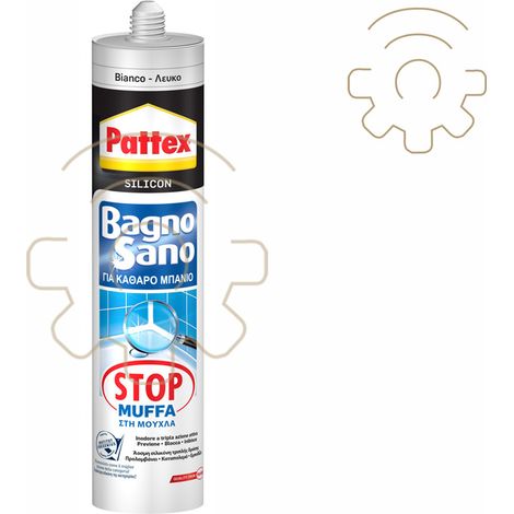 Pattex cartuccia di silicone 300 ml bagno sano bianco sigillante per sanitari (1/2)