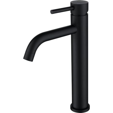 Robinet de salle de bain pour vasque à poser, mitigeur pour vasque haute, eau chaude et froide, noir mat