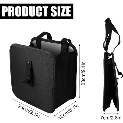 Petite Poubelle de Voiture Pliable Ordures Anti-Fuite  Poubelle de Voiture, Organisateur Poubelle de Voiture Noir, Poubelle étanche, pour Voiture, SUV, Camion, Cuisine, Bureau (1/5)