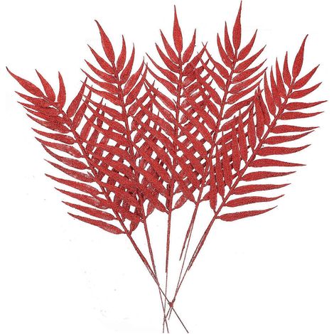 Feuilles artificielles décoratives pour sapin de Noël (lot de 5) (1/5)