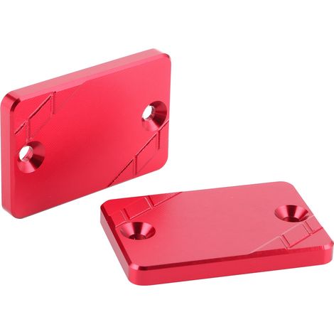 Lot de 2 bouchons de réservoir de liquide de frein avant et arrière compatibles avec Honda CB300F, CBR500R, CB500F et CB500X (rouge). (1/5)