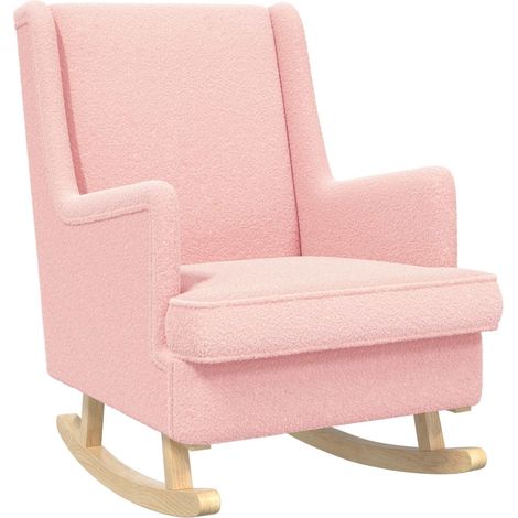 Mecedora Rosa 62 x 80 x 85 cm Bouclé vidaXL