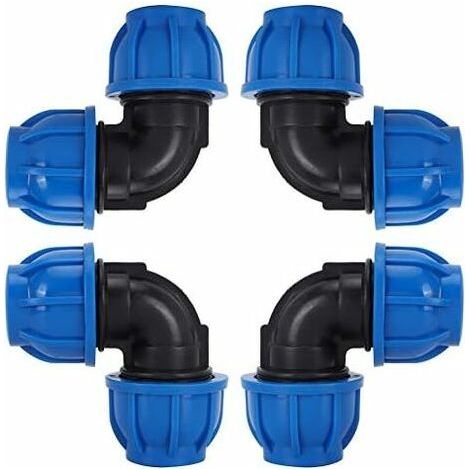 PE 25 Coude plastique égal pour tuyau polyéthylène tuyau ø 25,Tuyau d'eau Coude Connecteur en PE Plastique Raccord Rapide Accessoires pour Purificateurs d'eau Potable(ø 25) (1/5)