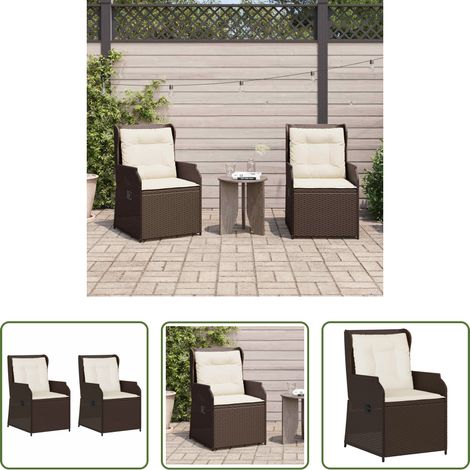 Banc extérieur - Banc de jardin 2 pcs Marron polyrotin (1/5)