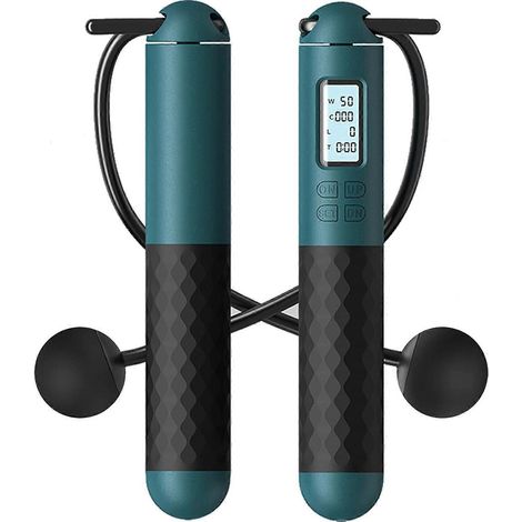 Corde à sauter sans fil pour adultes, corde à sauter sans corde avec compteur, corde à sauter lestée intelligente (1/5)
