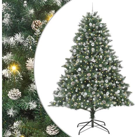 Sapin de Noël artificiel Vert 240 cm PVC, plastique et acier vidaXL