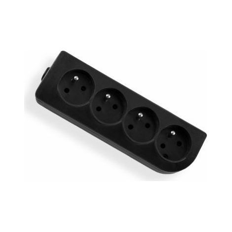 Elgotech GN-40-2 4-fach Steckdosen-Verlängerungskabel mit Erdung, schwarz (1/5)