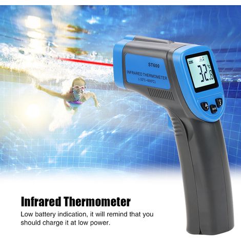ST600 Berührungsloses digitales Infrarot-Thermometer, LCD-Laser-Temperaturmessgerät (-32 bis 600°C) (1/5)