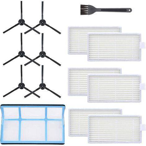 Side Brush Filter Kit Replacement Parts Compatible with Robotic Vacuum for ILIFE V3 V3S V5 V5s