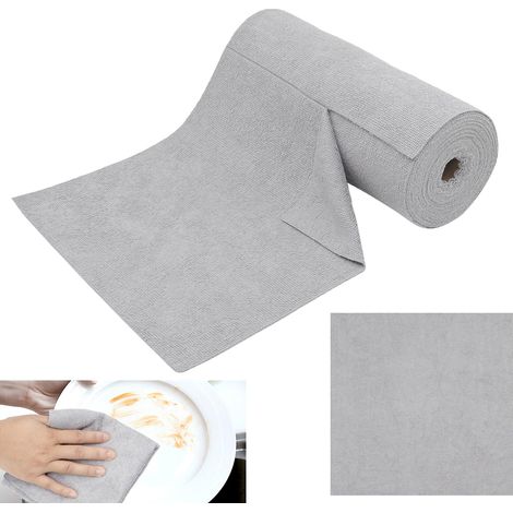 30 x 30 cm Rouleau Microfibre(50 Feuilles), Essuie Tout Lavable, DéChirables Lavette Microfibre, Sopalin Reutilisable, Chiffon de Nettoyage pour Maison Voitures (1/5)