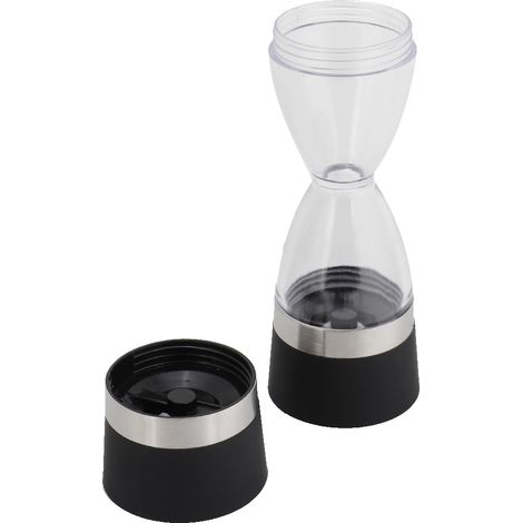 Moulin à poivre et à sel en acier inoxydable, ustensiles de cuisine double broyeur en plastique (1/5)
