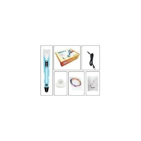 Intelligenter 3D-Stift mit LED-Bildschirm, 3D-Druckstift mit USB-Ladefunktion, 3-farbige PLA-Filament-Nachfüllpackungen, kompatibel mit PLA und ABS, perfektes Geschenk für Kunsthandwerker. (1/5)