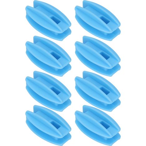 100PCS Isolateur Clôture Électrique Résistant aux Intempéries ABS pour Fil Acier sur Tube Carré Bleu