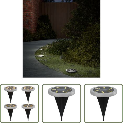 Éclairage extérieur - Lampes solaires de sol et piquets de sol extérieur 4 pcs (1/5)