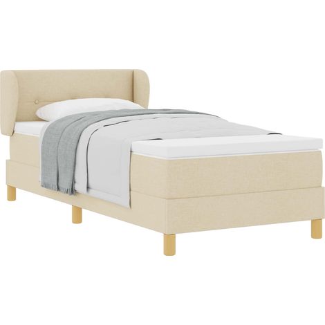 Maison Exclusive - Letto a molle con testiera Crema 80 x 200 cm Tessuto (1/5)