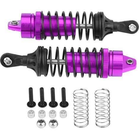 2-teiliger 100-mm-RC-Stoßdämpfer für die Vorderachse für Traxxas Slash 4x4 1/10 mit lila Federn (1/5)