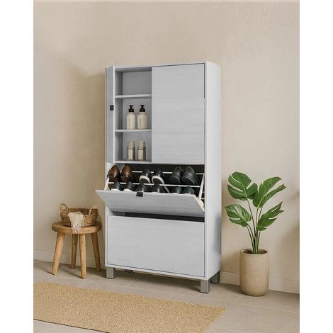 Exagonshop Capri scarpiera doppia 76x30 con ante e ribalte H 155