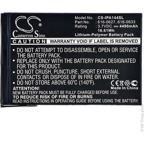 NX - Batterie tablette 3.7V 4400mAh - 616-0627616-0633616-0688A1432A1454A14 (1/3)