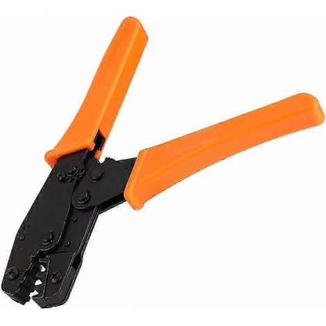 Pince à sertir les fils de type cliquet, adaptée aux fils de calibre AWG 10-6, version noire et dorée. (1/4)