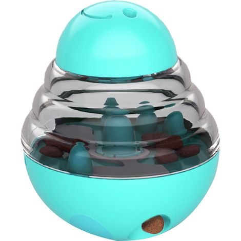 Balle distributrice de friandises pour chien avec fenêtre transparente, distributeur de friandises éducatif à alimentation lente, jouet puzzle pour chiens et chats (1/5)