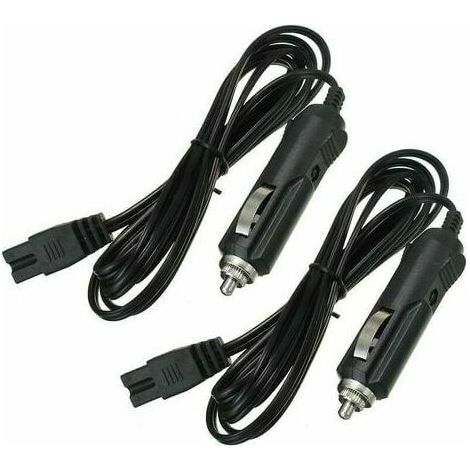 Câble d\\'extension de chargeur de voiture 12 V CC 2 m pour mini réfrigérateur et cigarette, pour glacière et équipement portable, 2 Broches (1/5)