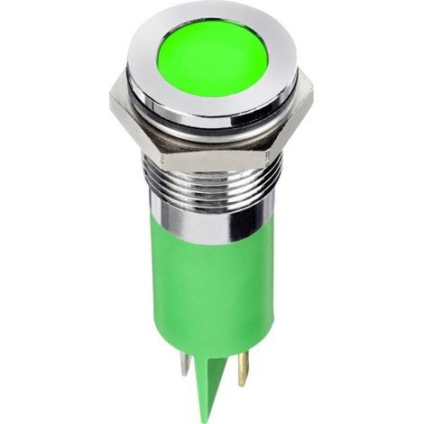APEM Q14F1CXXG24E Luce di segnalazione a LED Verde A filo 5 mcd
