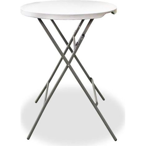 Table haute pliable - JUANIO - JUANIO - Diamètre 80 cm - Hauteur 110 cm - Résistante aux UV (1/4)