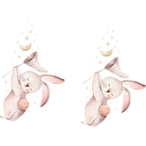 Stickers muraux décoratifs pour enfants avec lapins et (1/5)