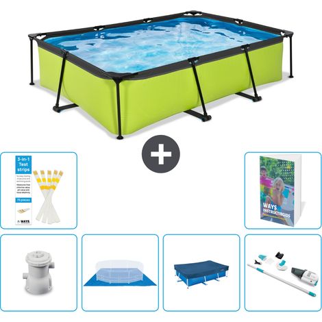 Exit Pool Rechteckig - 300x200x65 cm - 7-teilig S268
