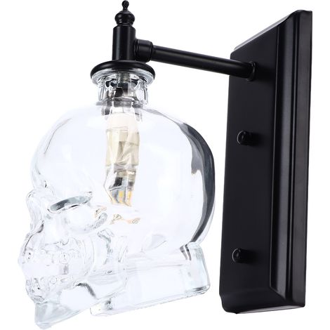 Applique murale crâne en cristal G9, style industriel rétro, fer forgé moderne nordique, ampoule incluse (110-220V, certifié CE+UL) (1/5)