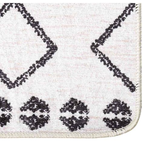 Maison Exclusive - Tapis lavable 160x230 cm noir et blanc (1/5)