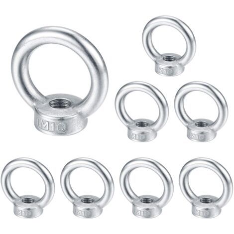 M10 Ringmutter, Hebeösenschraube, Ringmutter aus Edelstahl 304, Ringschraubenmuttern – 8 Stück (1/5)