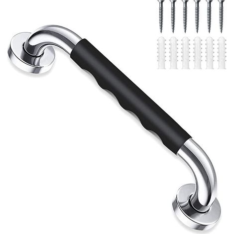 40 cm black bathtub grab bar, non-slip wall-mounted grab bar, stainless steel safety handle for toilet, WC, stairs MUMU (1/4)