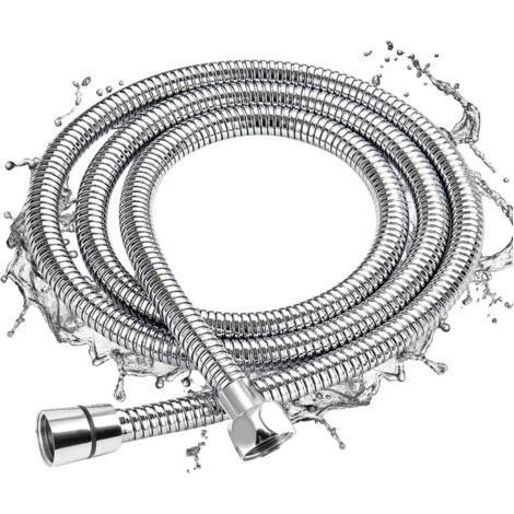 Shower Hose 2M, Chrome Flexible Universal Shower Hose Expandable Stainless Steel Hose Anti-Explosion, Anti-Twist and Anti-Corrosion (1/5)