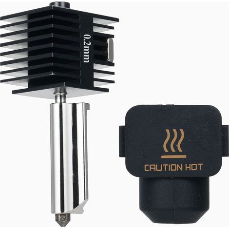 Extruder Hot End Kit de Remplacement Compatible avec Lab A1/A1mini - Nozzle 0.6mm en Steel Dur haute température avec Couverture silicone (1/3)