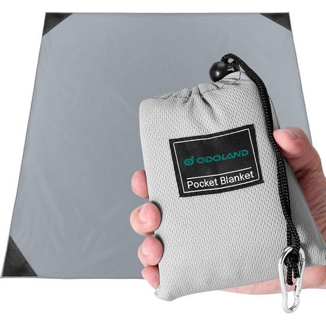 Beach Mat, Nano Beach Blanket, Waterproof, Anti-Sand Picnic Mat, 160 x 180 cm, Portable Lightweight for Camping, Picnic, Travel, etc. (Grey) (1/5)