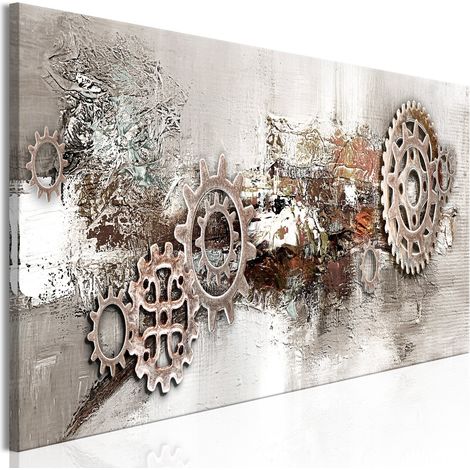 Tableau Rouages en acier Étroit - 120 x 40 cm (1/4)