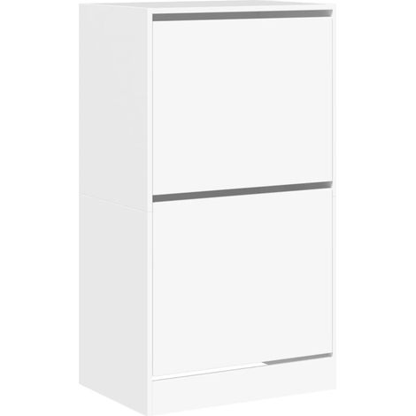 Maison Exclusive - Scarpiera con 2 Cassetti Ribaltabili Bianca 60x42x108 cm
