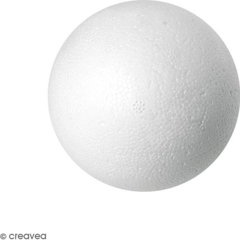 Boule décorative - 5,5 cm - Polystyrène - Blanc - Intérieur