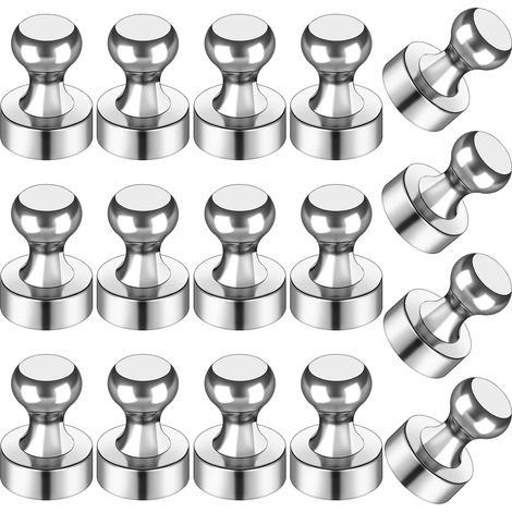 Magnets Pour Refrigerateur - 16 Pièces - Neodyme N35 - 12 mm x 19 mm - Pour Tableau Blanc Cuisine Bureau École Cartes - Lot (1/5)