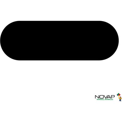 Lot de 10 adhésifs marquage au sol - trait noir 150 x 50mm - 4003535 (1/2)