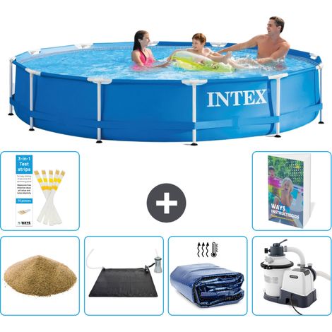 Frame Pool Rund - 366x76 cm - 7-teilig S69