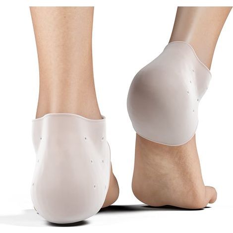 Protecteur De Talon En Silicone - Antichoc Et Respirant - Pour Douleur Au Talon. Fasciite Plantaire. Éperon Calcanéen. Prévention Des Ampoules - Par 2 (1/5)