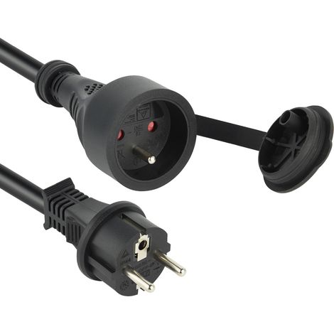 Rallonge Prolongateur électrique IP44 Profesionnelle étanche 25 m Noir, Section 3G2,5 mm